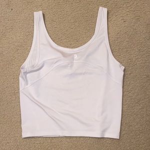 White lululemon tank top crop